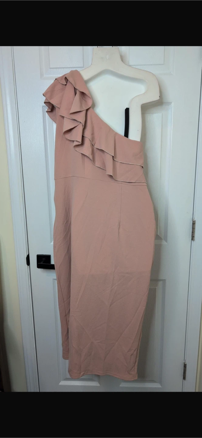 NEW! Grace Karin One Shoulder Ruffle Dress - Size XL - photo 4