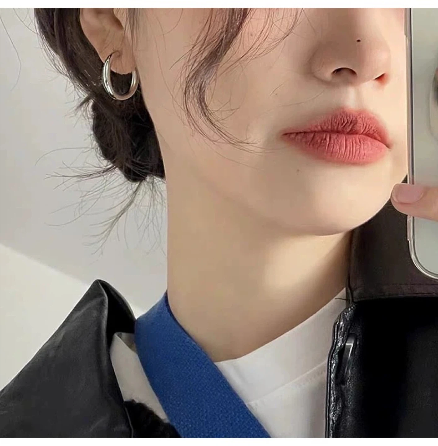 Silver Hoop Earrings - Simple & Stylish - photo 3