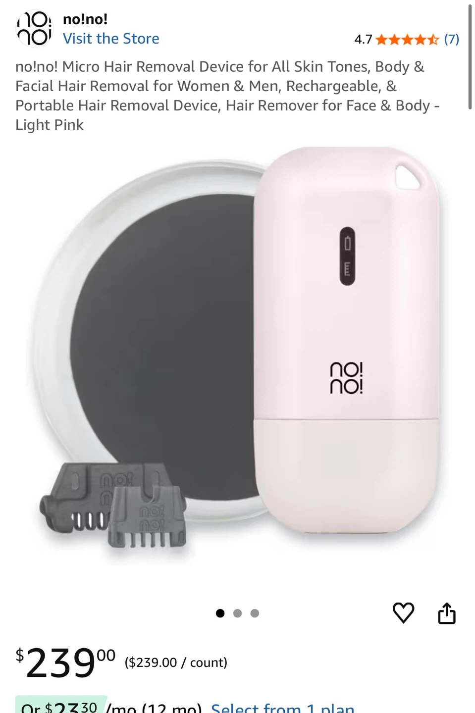 no!no! Micro Hair Removal Device - Light Blue - photo 2