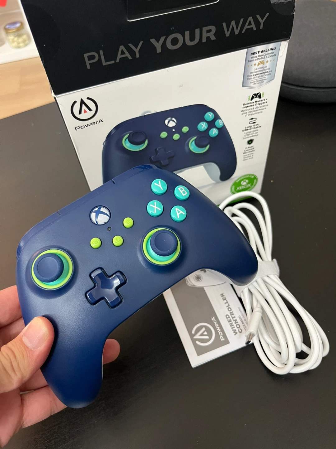 Wired Controller for Xbox, Computer and laptop- Mariner Blue - photo 2