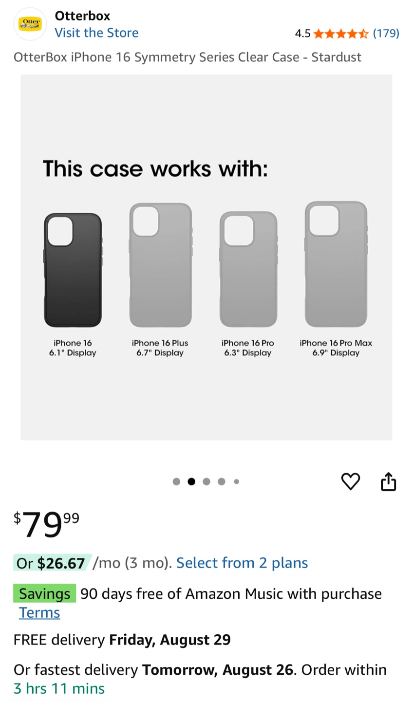 OtterBox Symmetry Series iPhone 16 Case - Stardust - photo 3