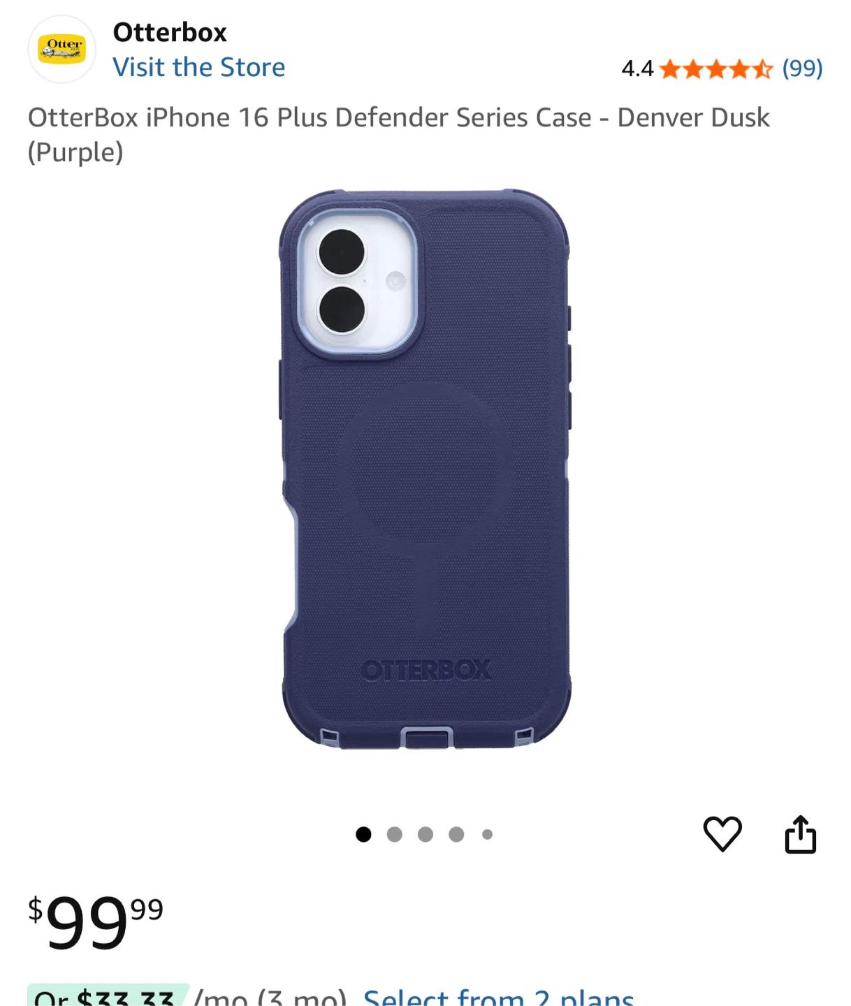 Otterbox iPhone 16 Plus Defender Series Case - Purple
