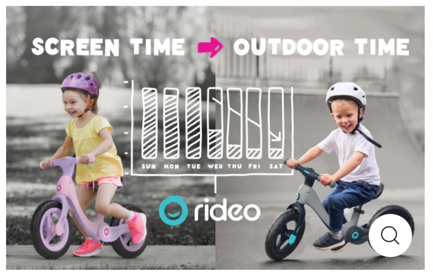 Rideo Folding Kids Balance Bike - Like New! - photo 3