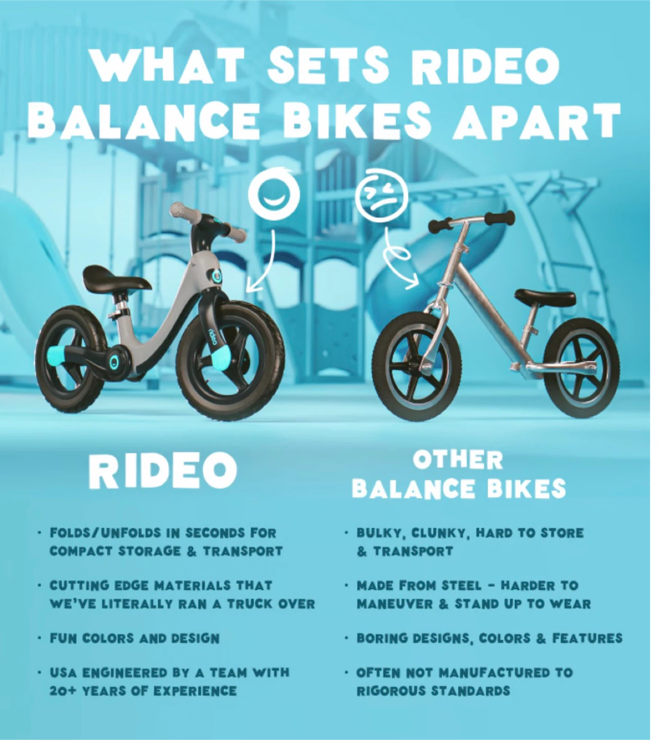Rideo Folding Kids Balance Bike - Like New! - photo 5