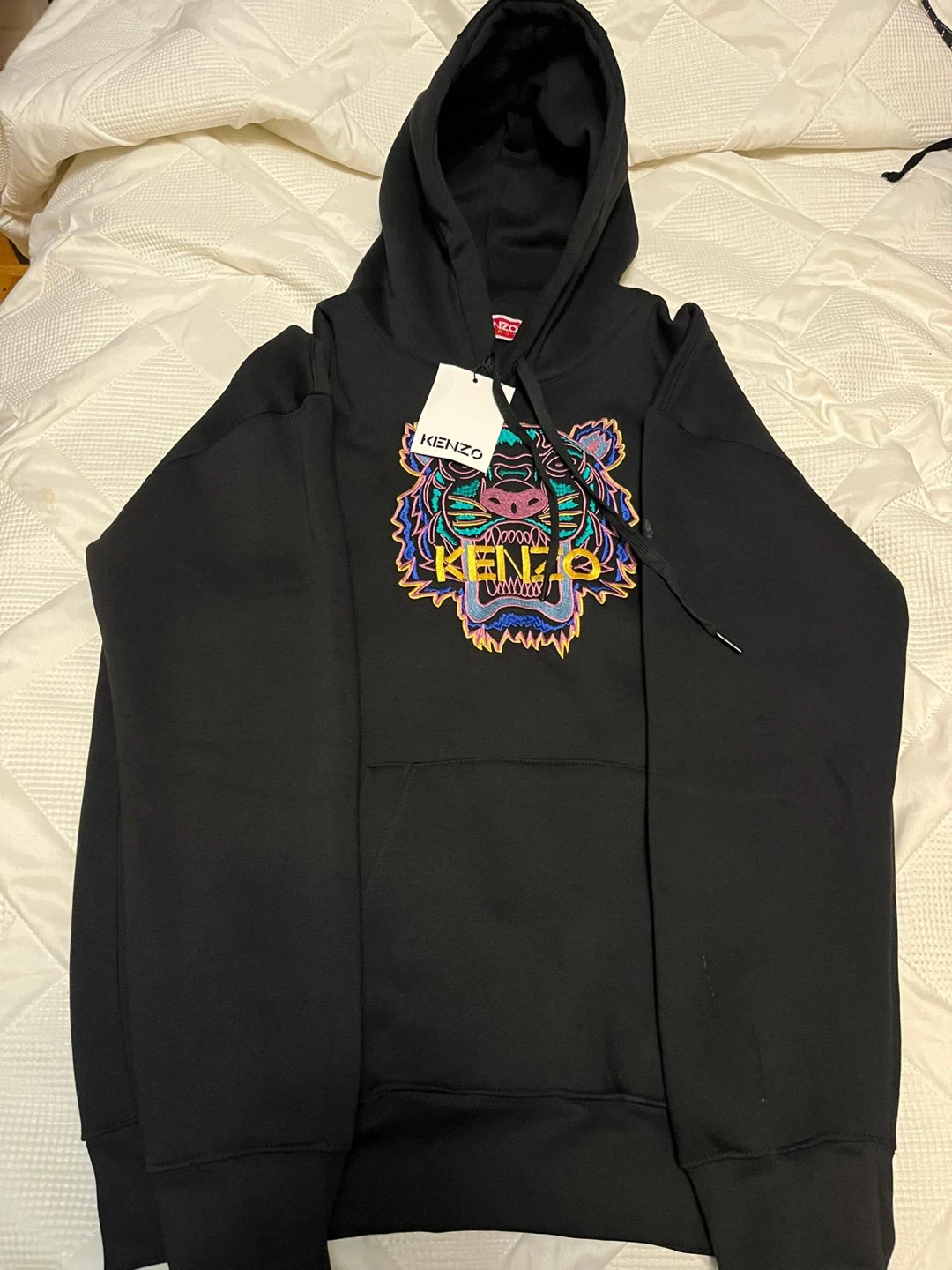 KENZO Paris Black Tiger Hoodie L