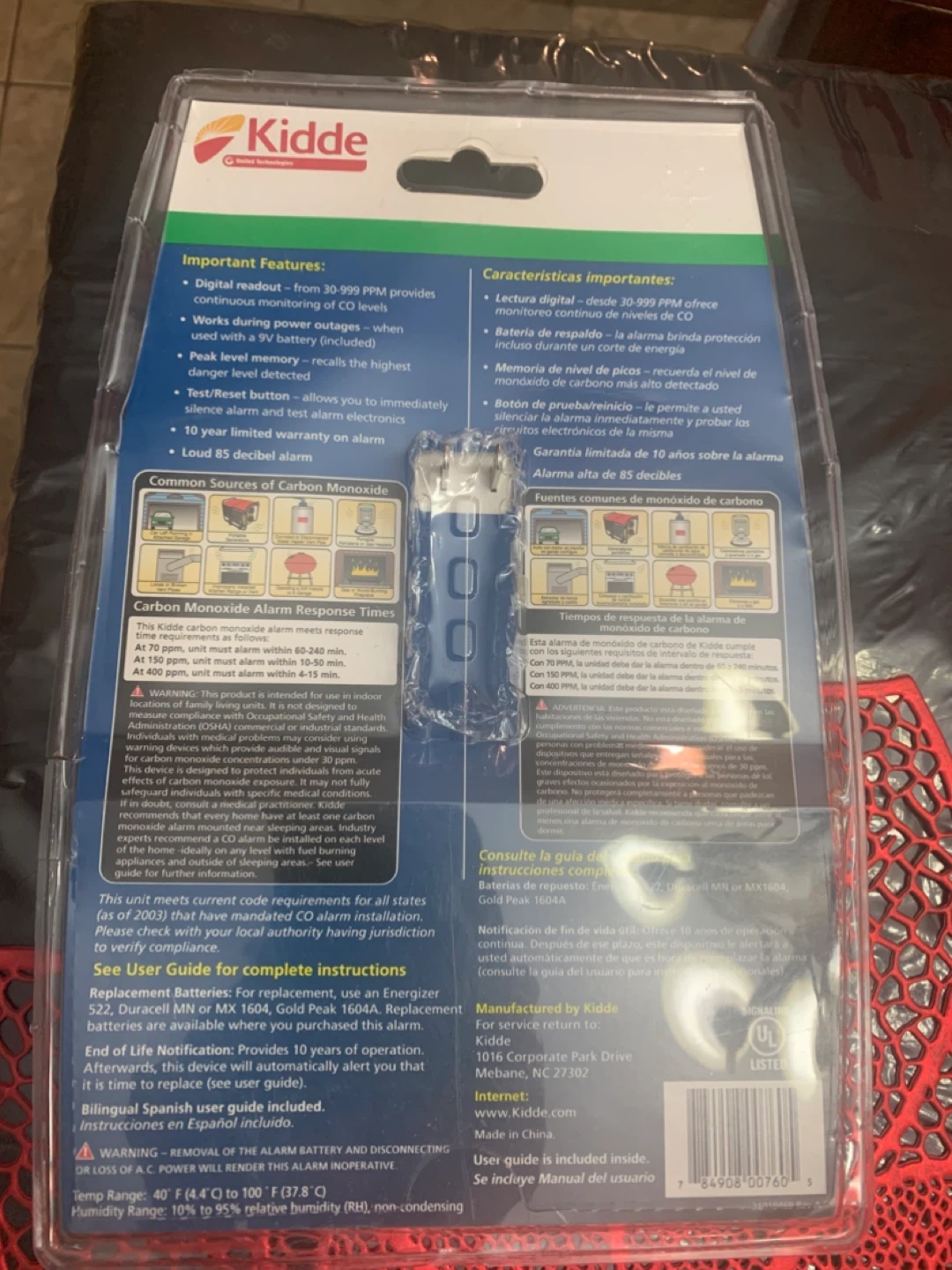 Kidde Carbon Monoxide Alarm - New in Box - photo 2