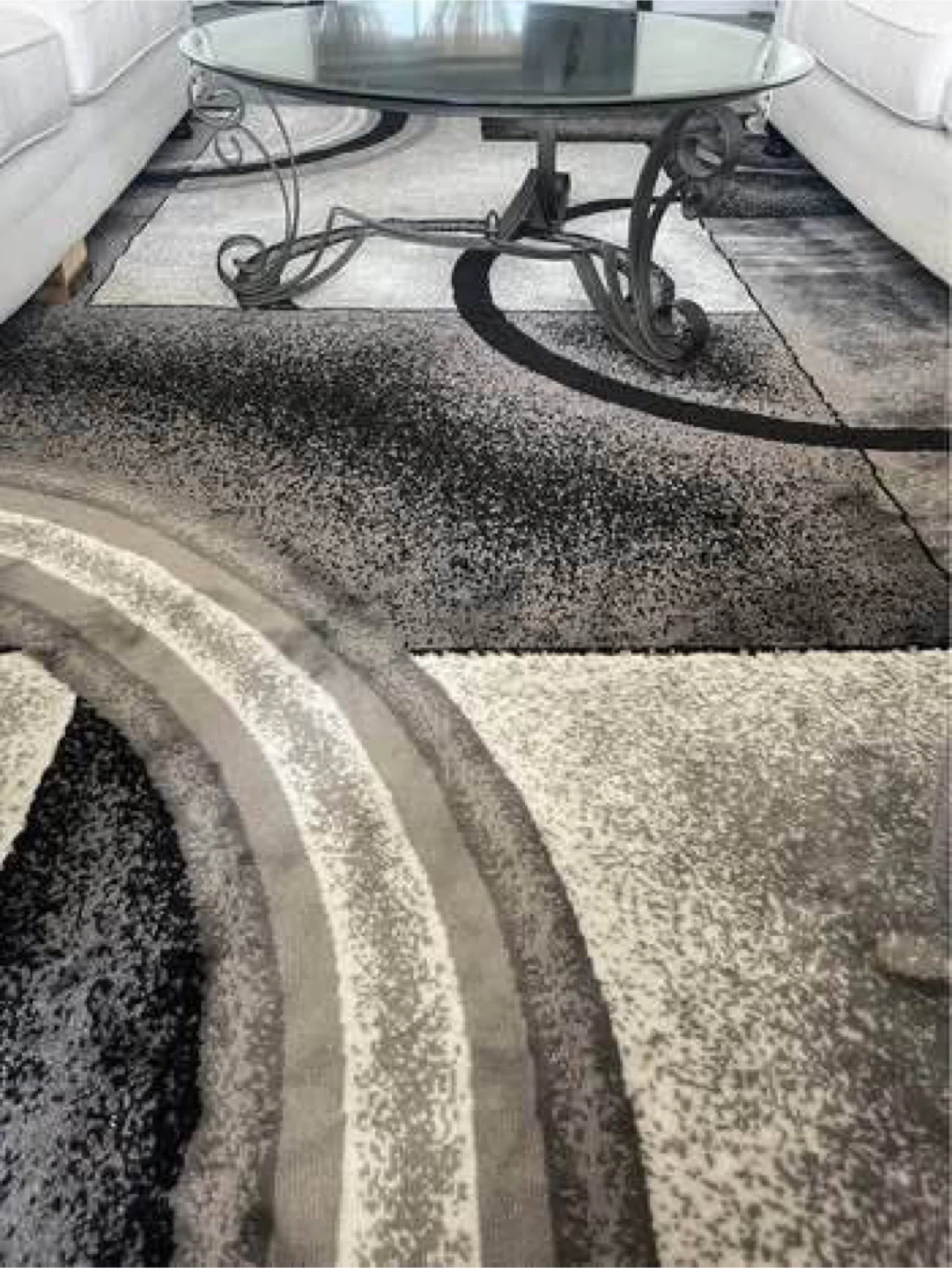 240x330 Grey & Black Abstract Area Rug - photo 2