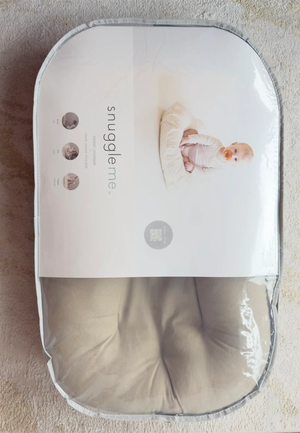 Snuggle Me Organic Infant Lounger + Organic Cover – 100% Cotton - photo 2