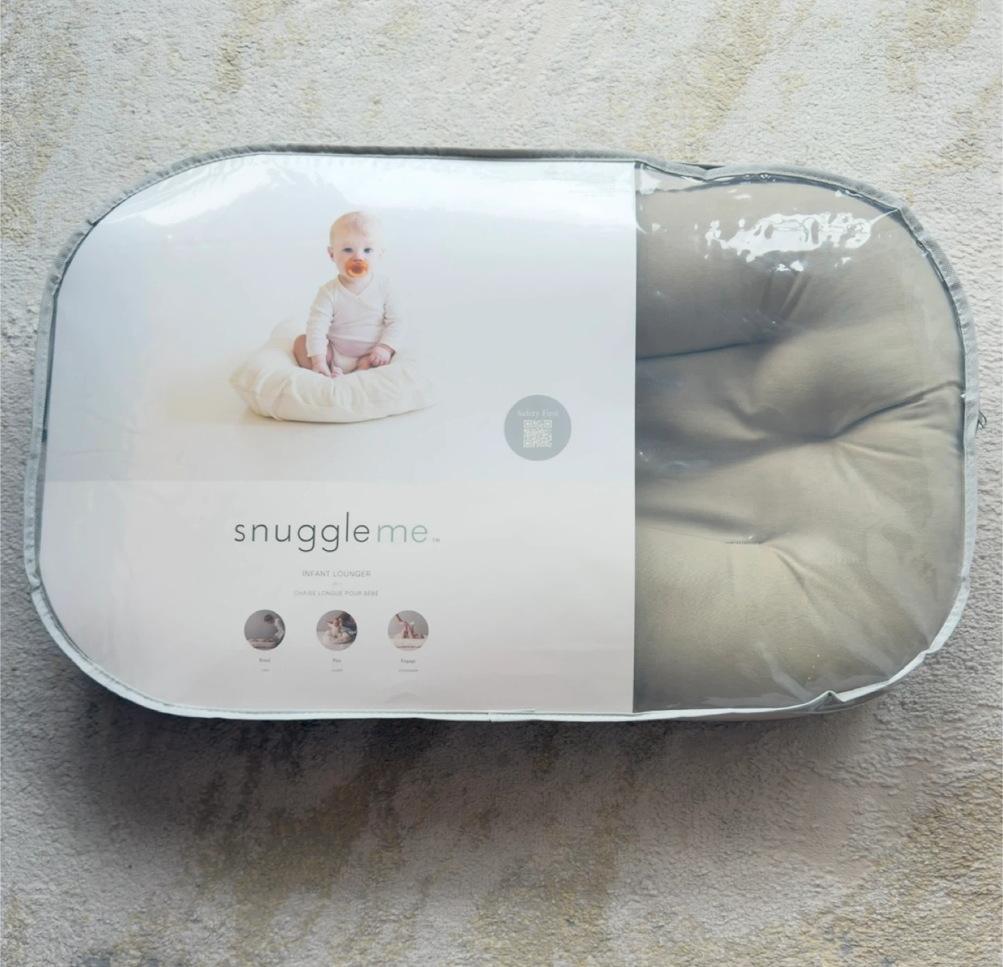 Snuggle Me Organic Infant Lounger + Organic Cover – 100% Cotton