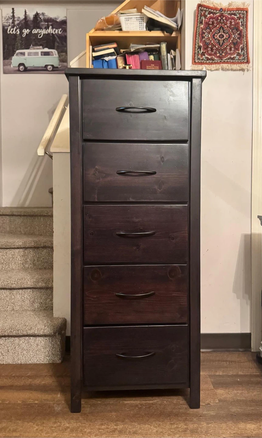 Dark Brown 5-Drawer Dresser - photo 3