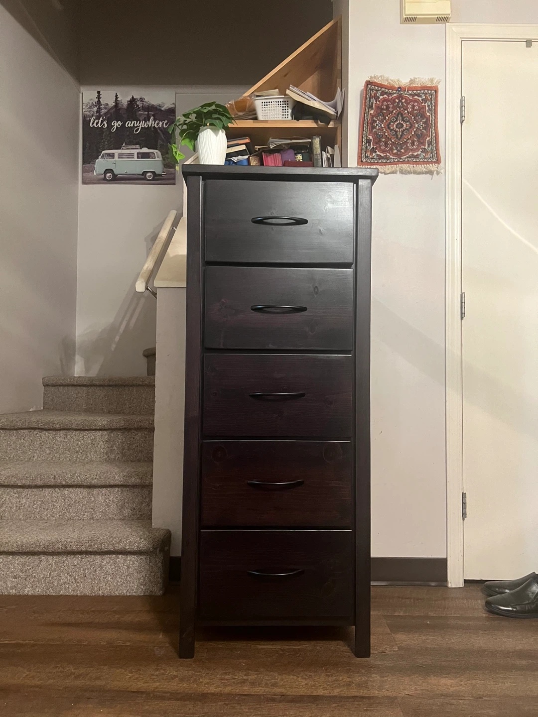 Dark Brown 5-Drawer Dresser