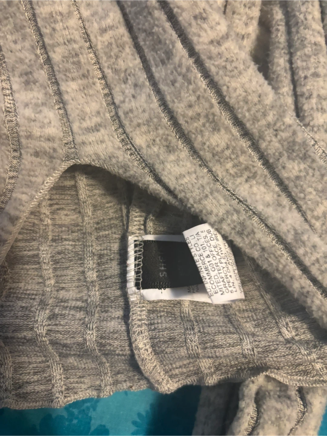 Grey Ribbed Long Sleeve crop  Top - photo 2
