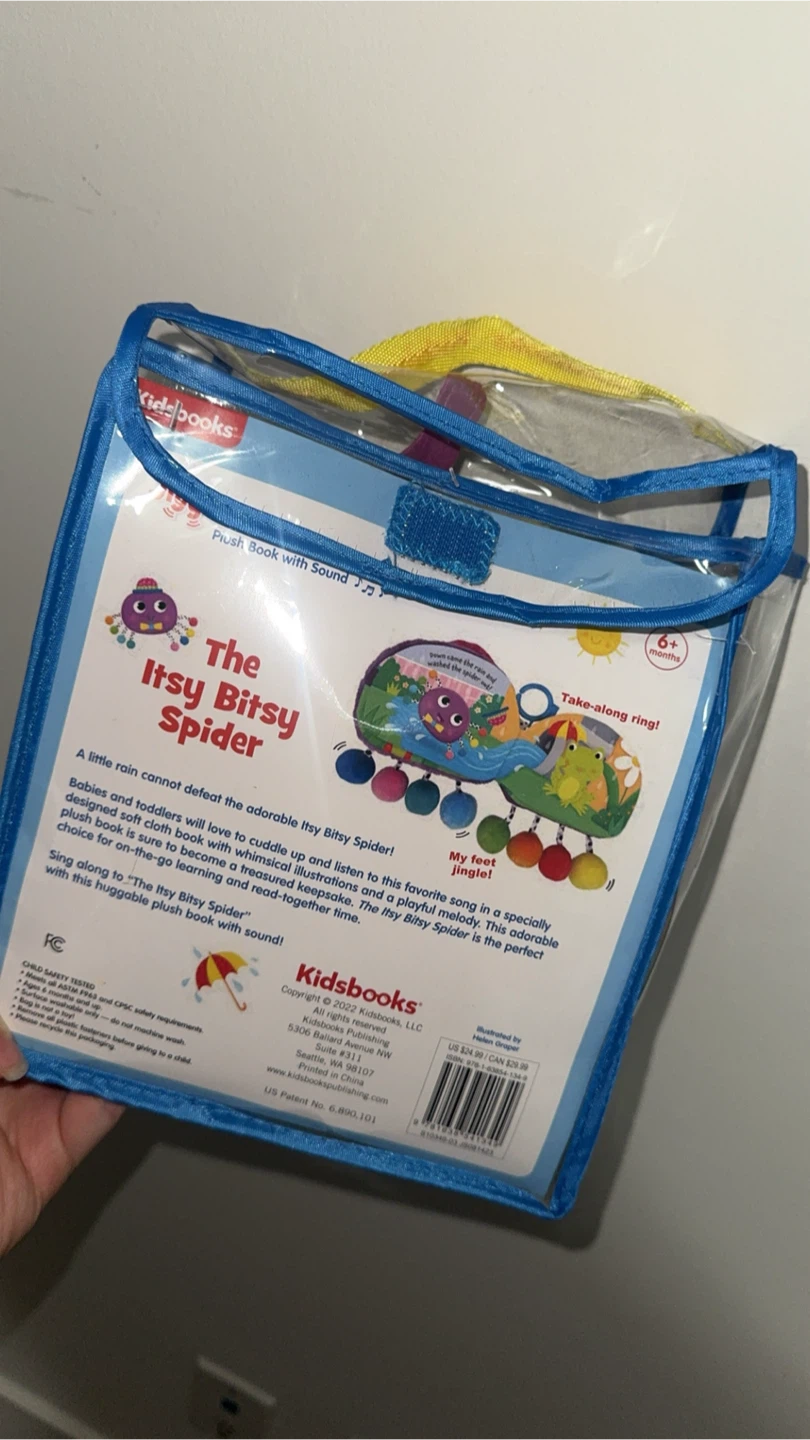 Kidsbooks The Itsy Bitsy Spider Plush Book with Sound
