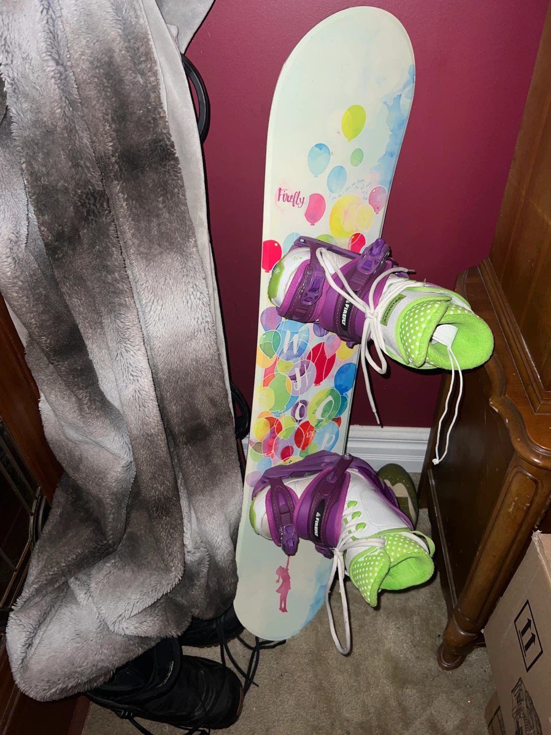 Firefly Snowboard and Bindings with Boots