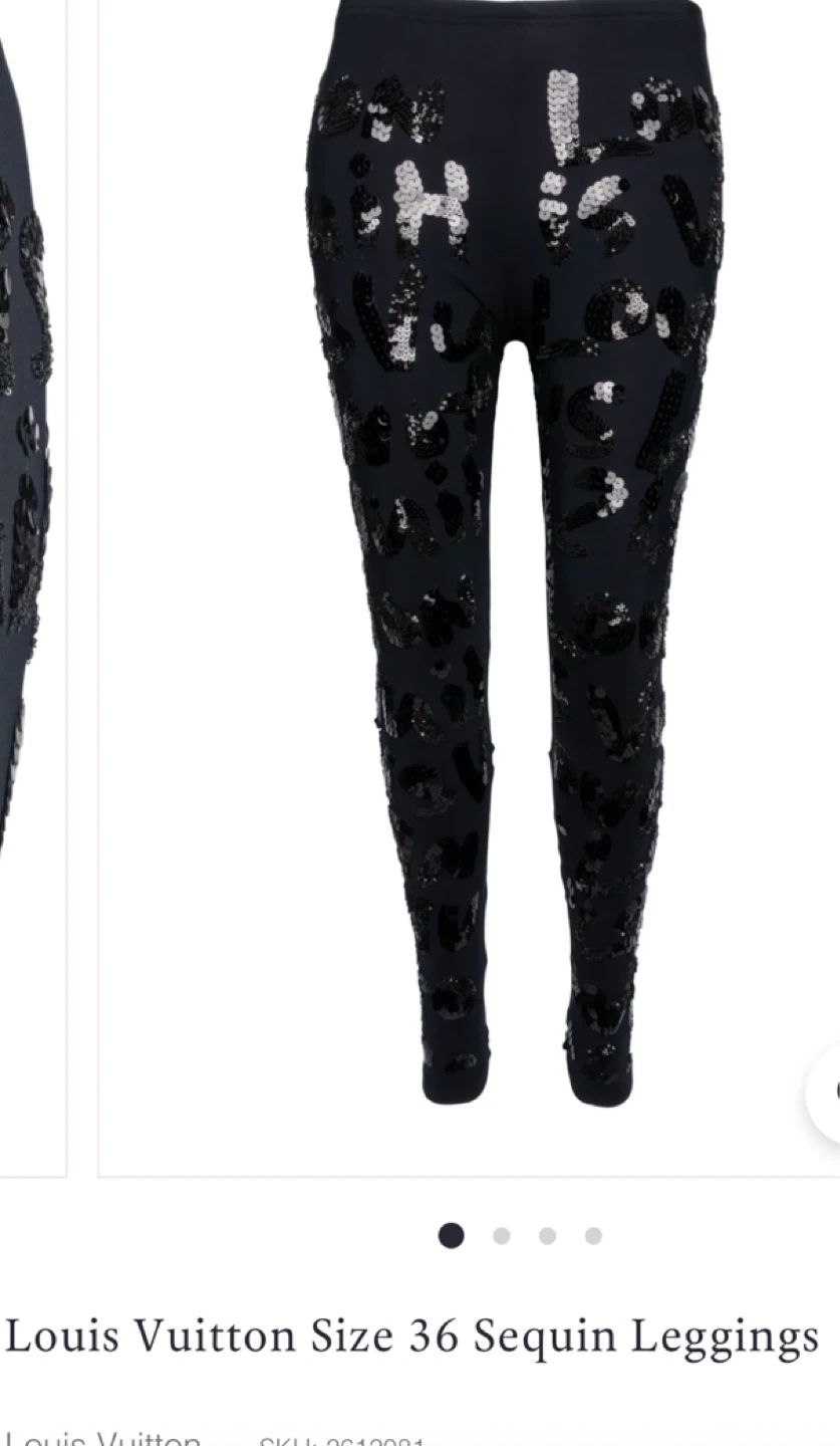 Authentic Louis Vuitton Size 36 Sequin Leggings