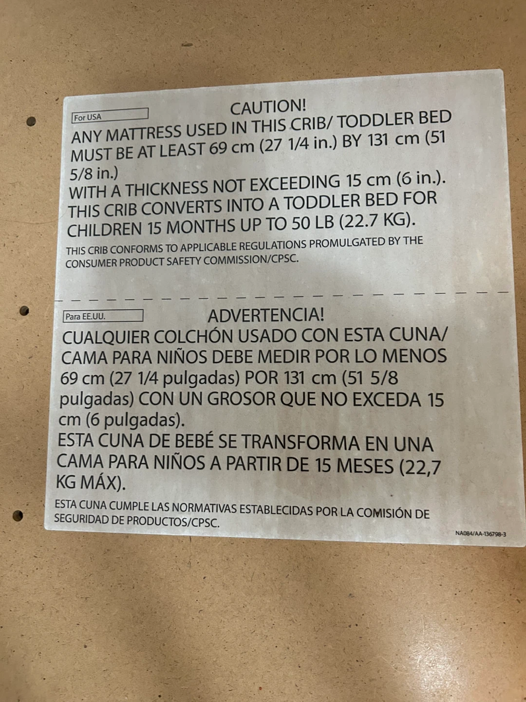 IKEA Height adjusted Baby Crib/Toddler Bed - photo 5