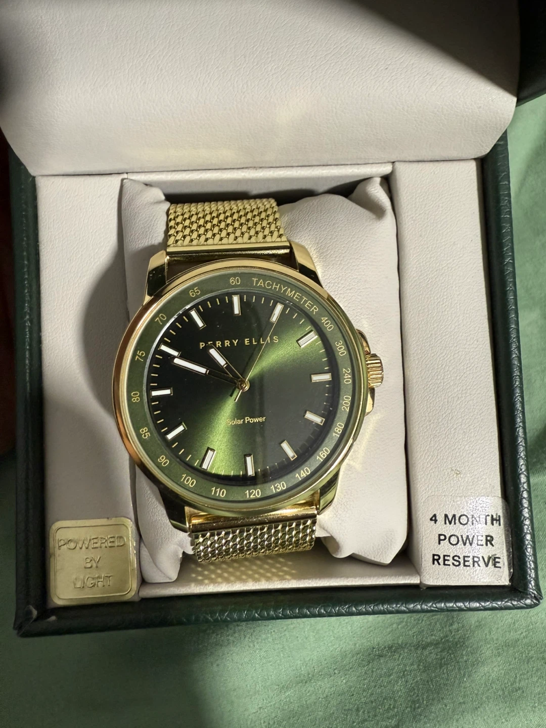 Perry Ellis Solar Collection Gold Watch