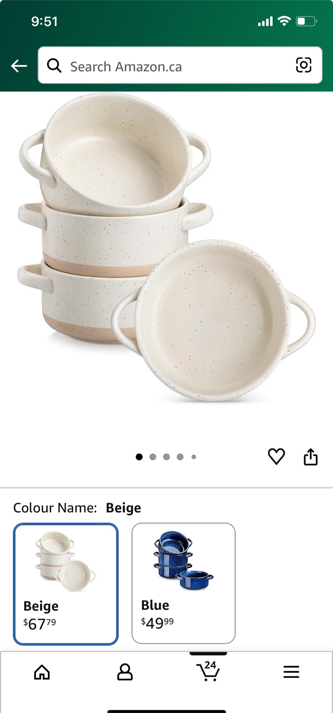 30 Oz Soup Bowls - Set of 4, Beige - photo 2