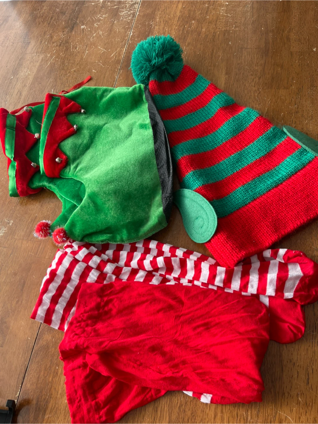 Elf costume set - hat, tights and pantyhose