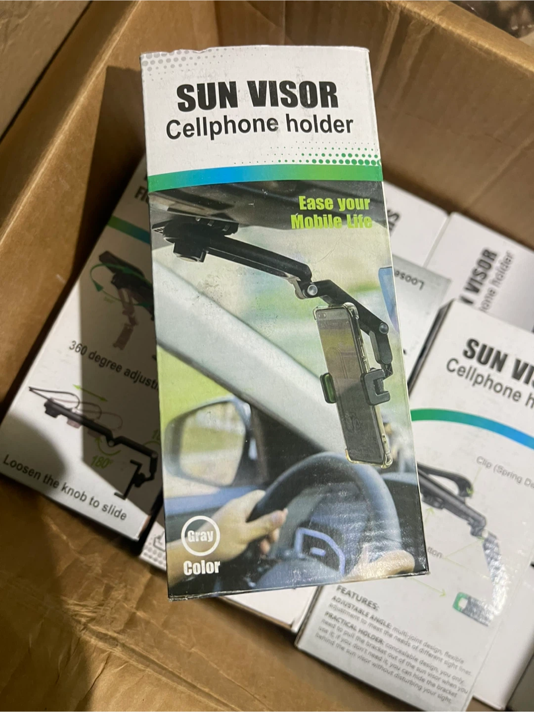 Sun Visor Cellphone Holder - Gray - photo 4