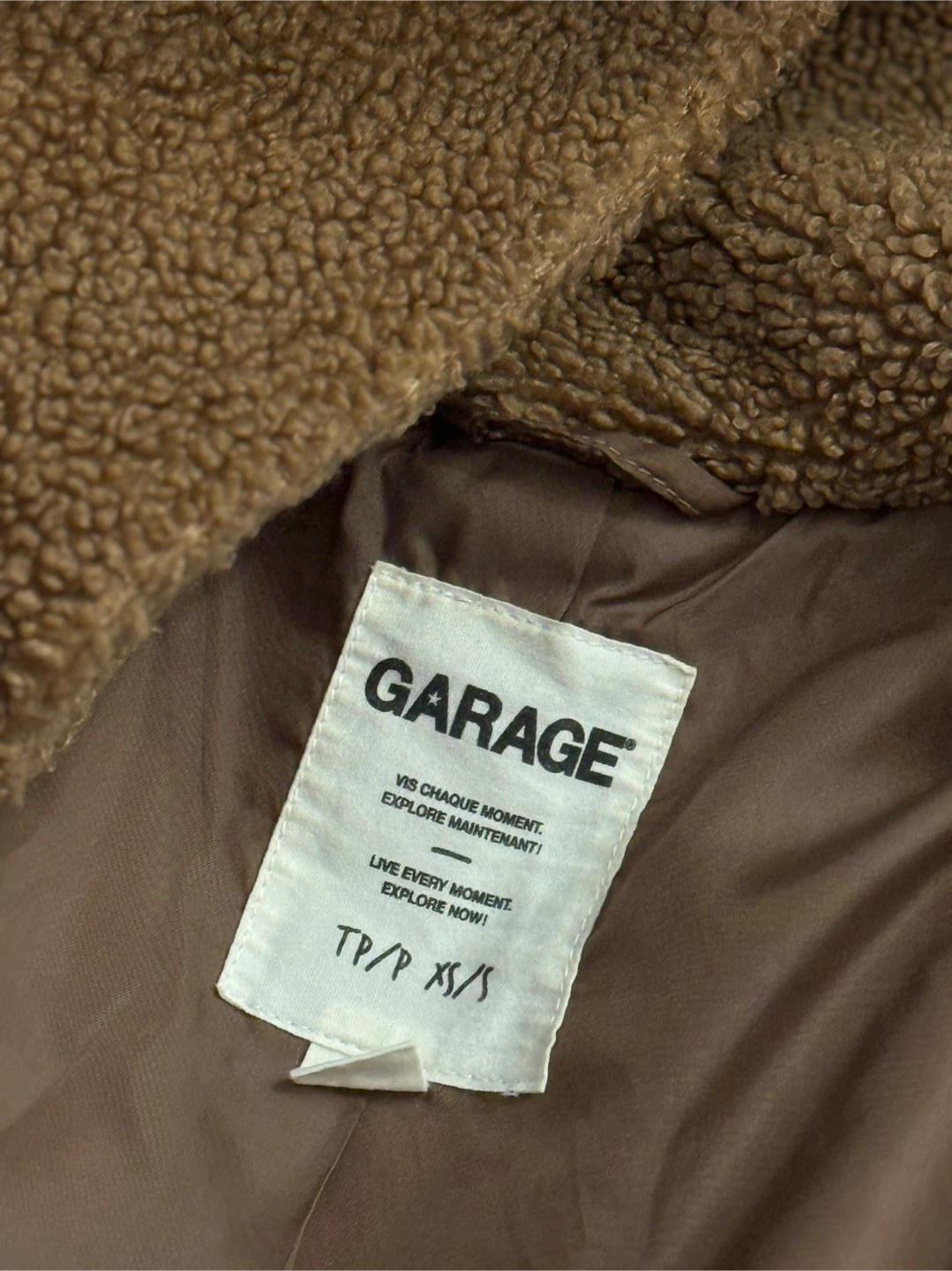 Garage Brown Teddy Jacket - Size XS/S - photo 2