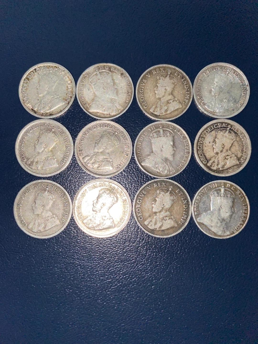 12 pieces Vintage Canadian Silver 5 Cent Coins - Lot of 12 - photo 5