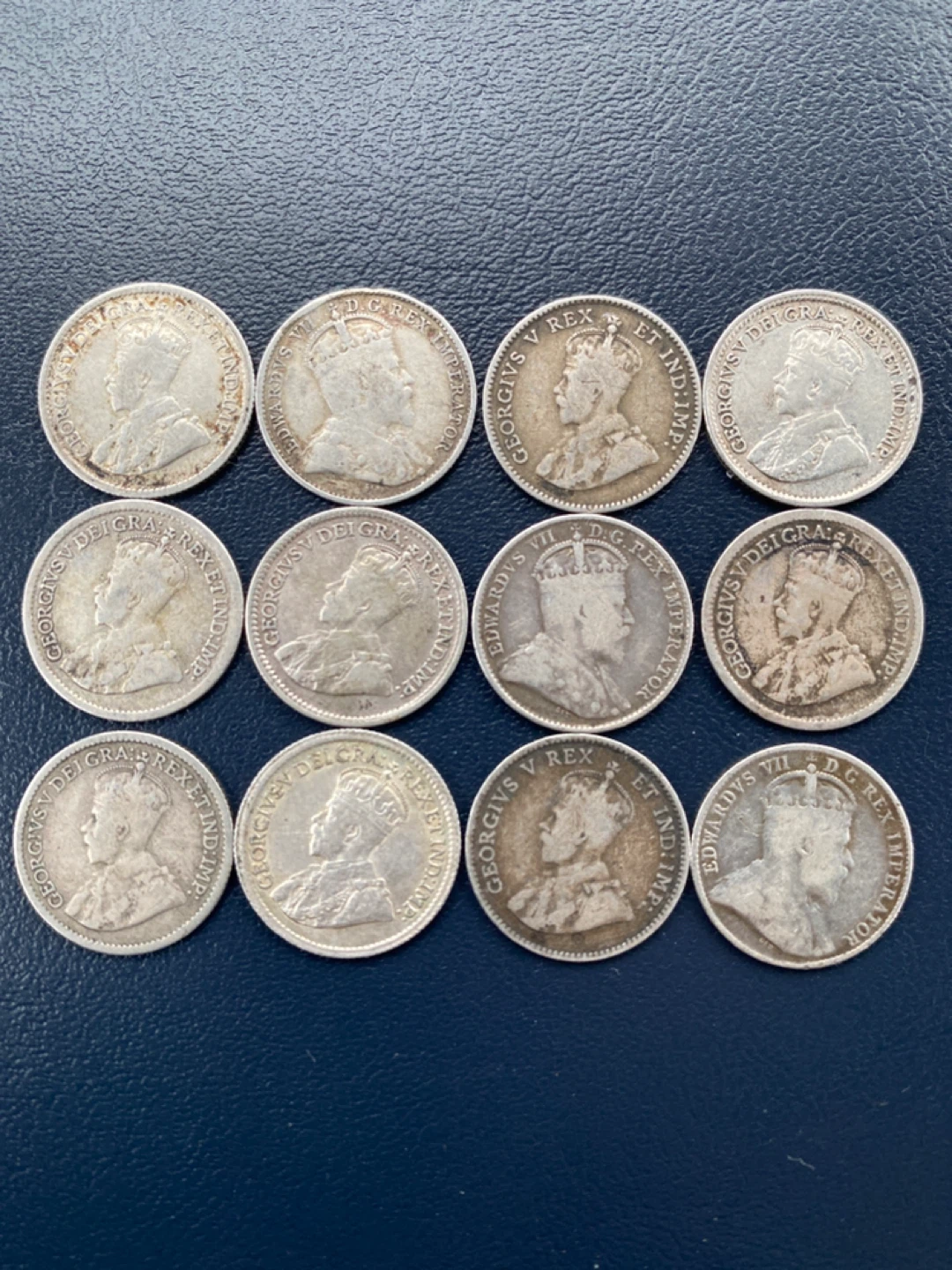 12 pieces Vintage Canadian Silver 5 Cent Coins - Lot of 12 - photo 4