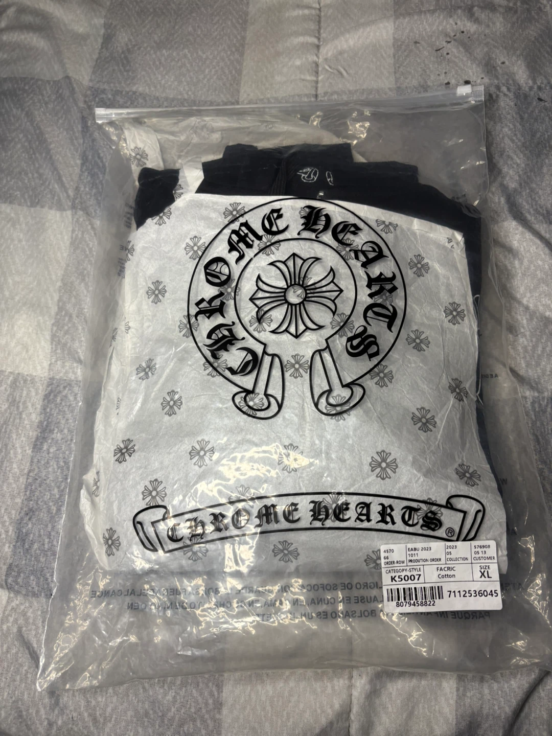 Chrome Hearts Black Zip Hoodie - XL