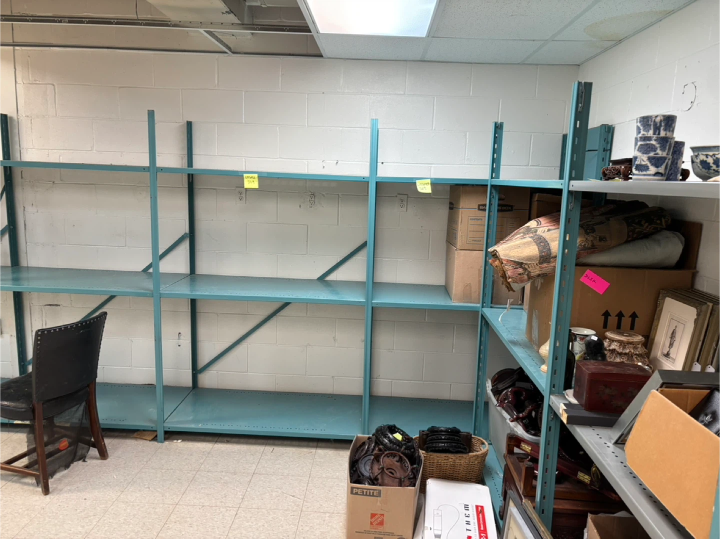Metal Shelving Unit - Light Blue
