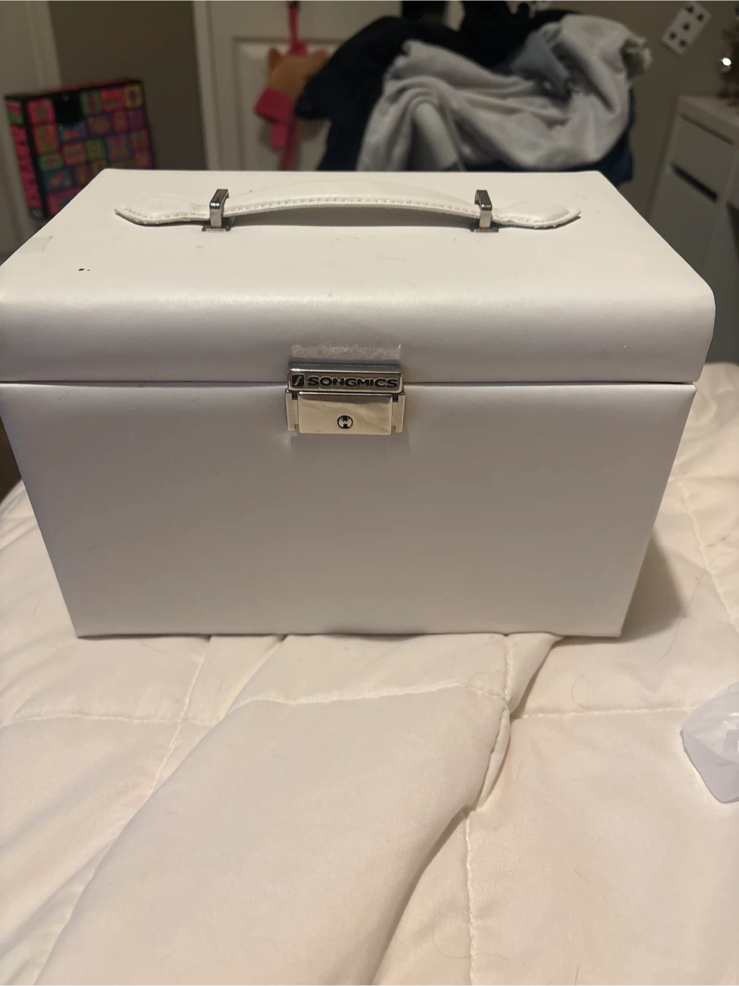 SONGMICS White Jewellery Box