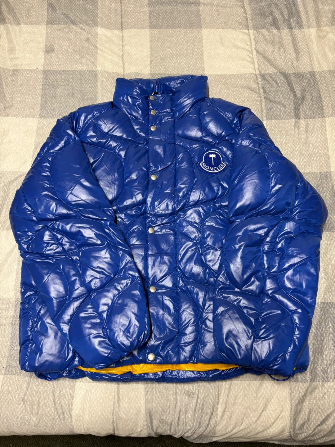 Moncler Palm Angels Blue Padded Jacket Size 8