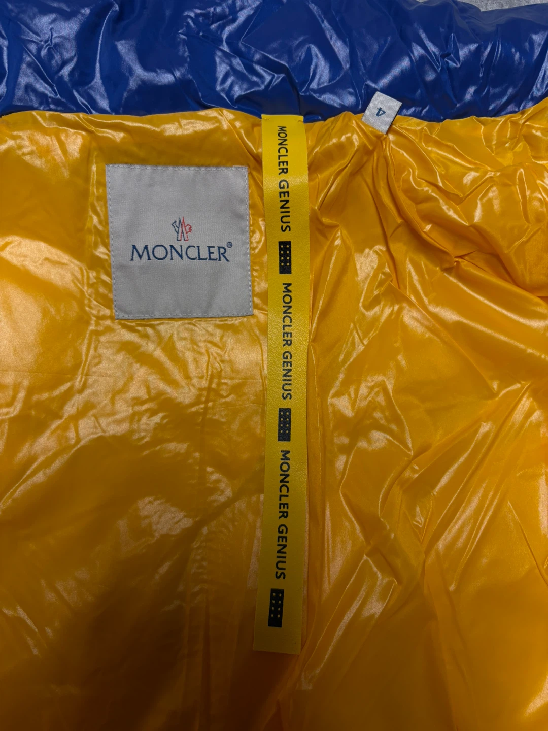 Moncler Palm Angels Blue Padded Jacket Size 8 - photo 5