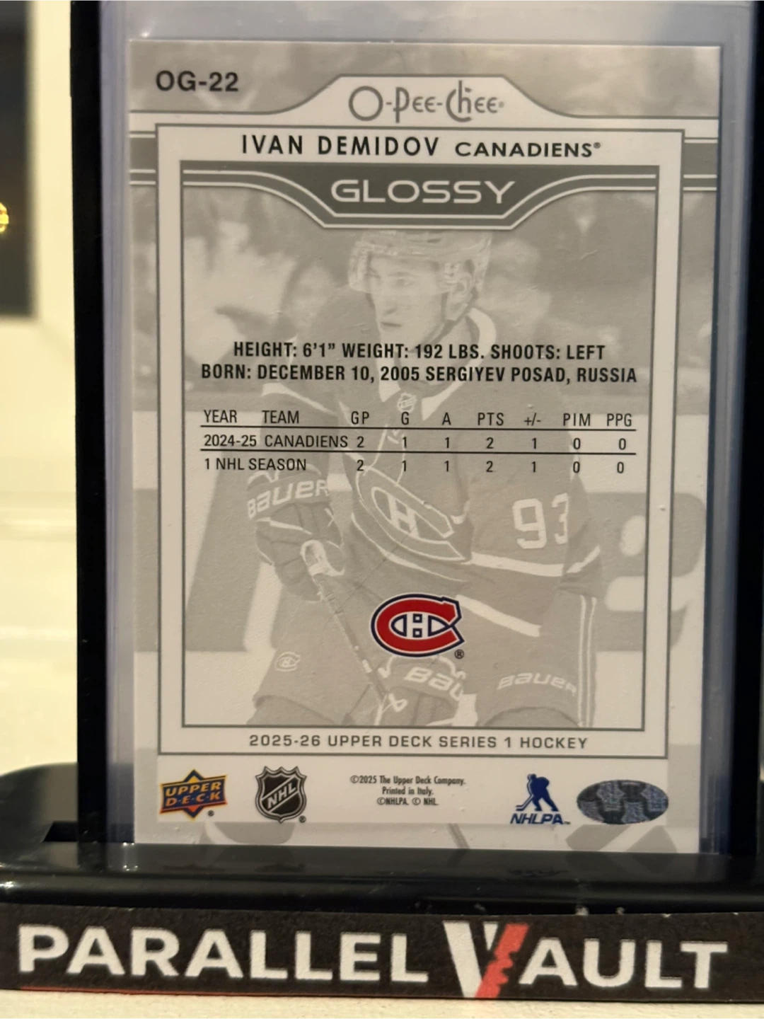 2025-26 Upper Deck | O-Pee-Chee Glossy | Ivan Demidov ROOKIE (RC - photo 2