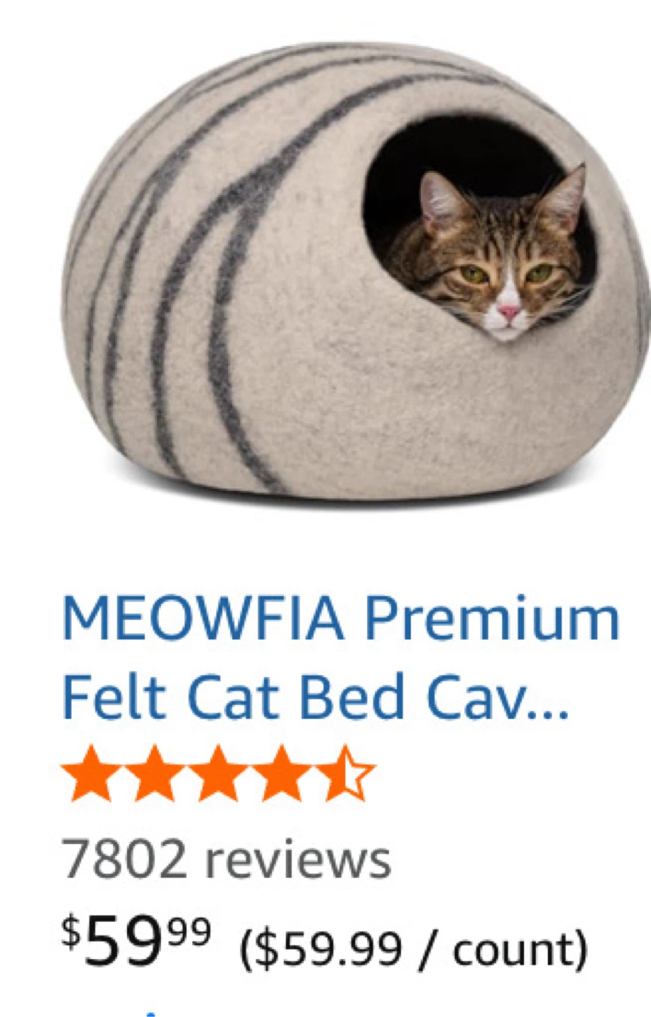 MEOWFIA Premium Felt Cat Bed Cave - photo 5
