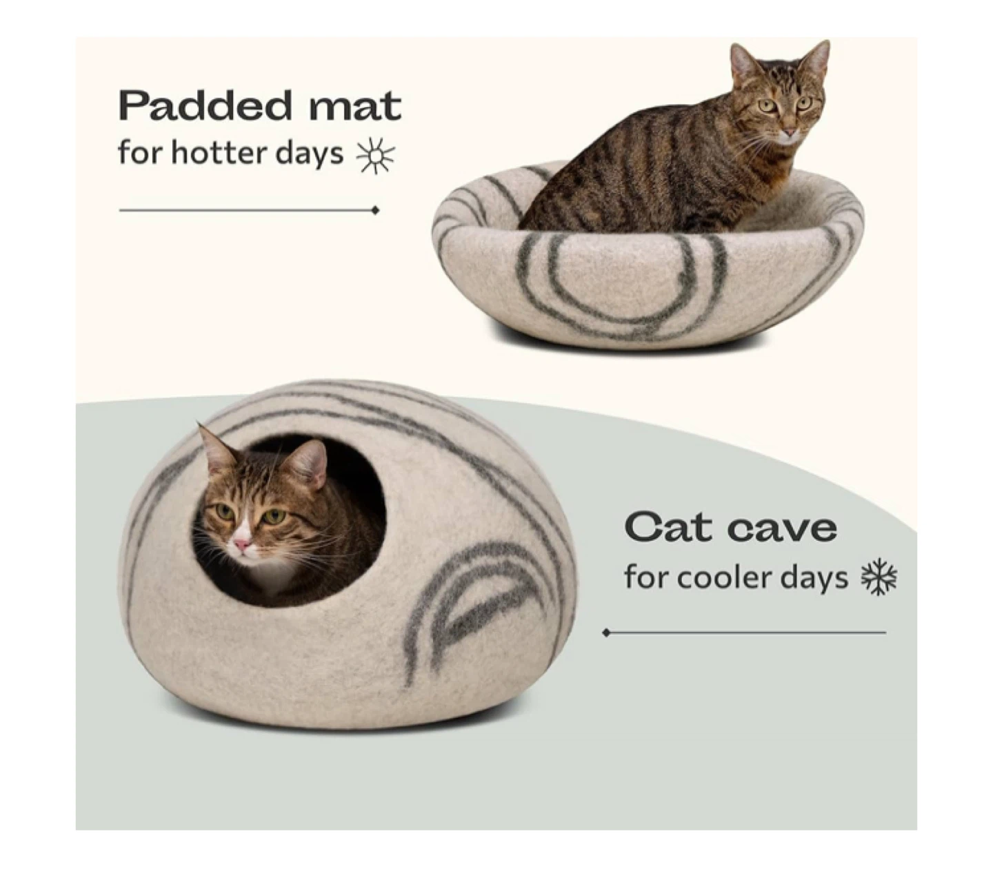 MEOWFIA Premium Felt Cat Bed Cave - photo 3