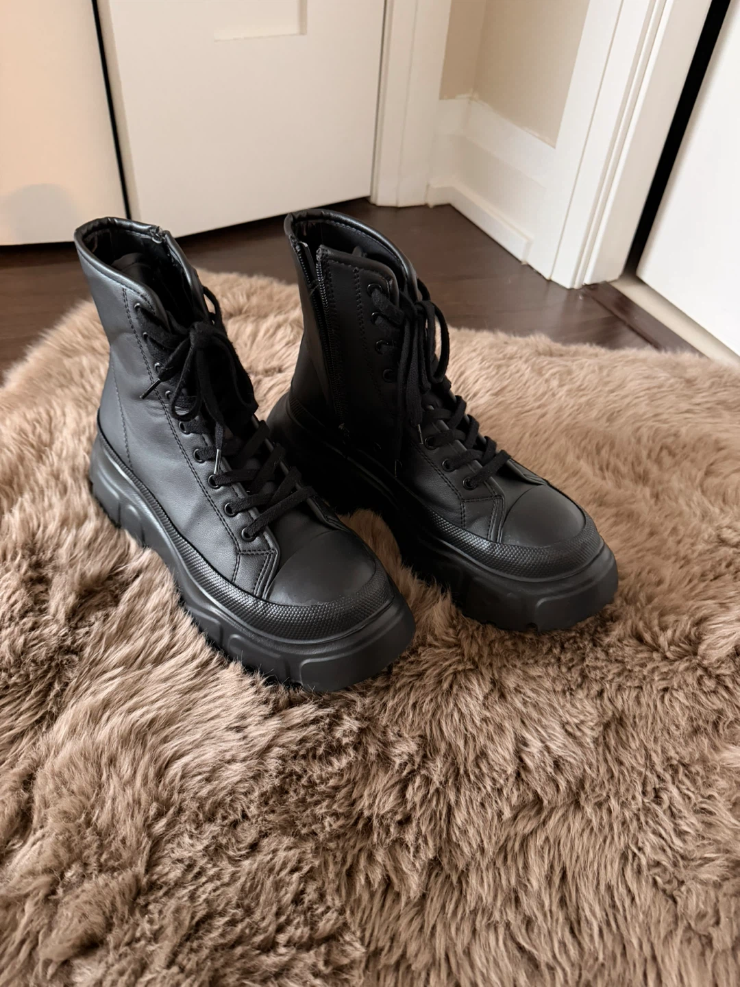 Black combat Ankle Boots - photo 3