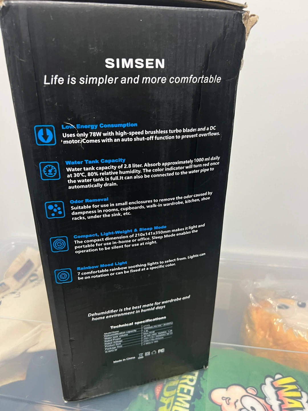 SIMSEN CT15 Dehumidifier - New! - photo 3