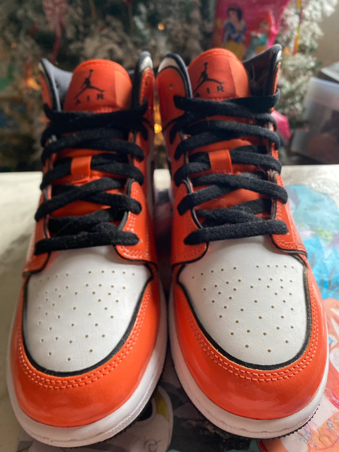Nike Air Jordan 1 Mid Orange/White - photo 2