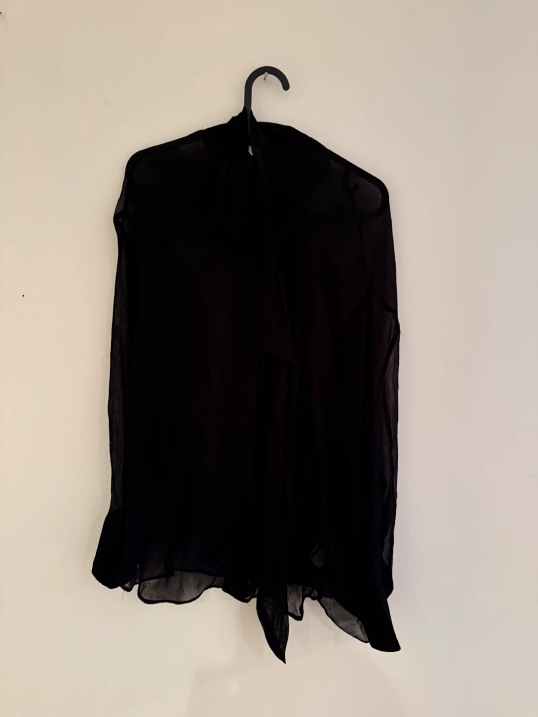 Zara Black Sheer Blouse - Size M - photo 2