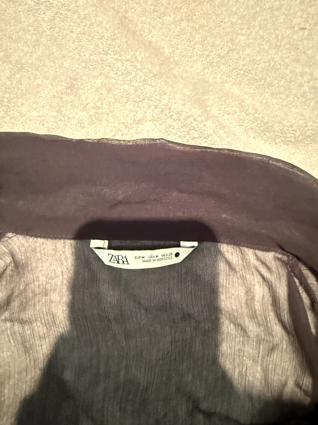 Zara Black Sheer Blouse - Size M - photo 5