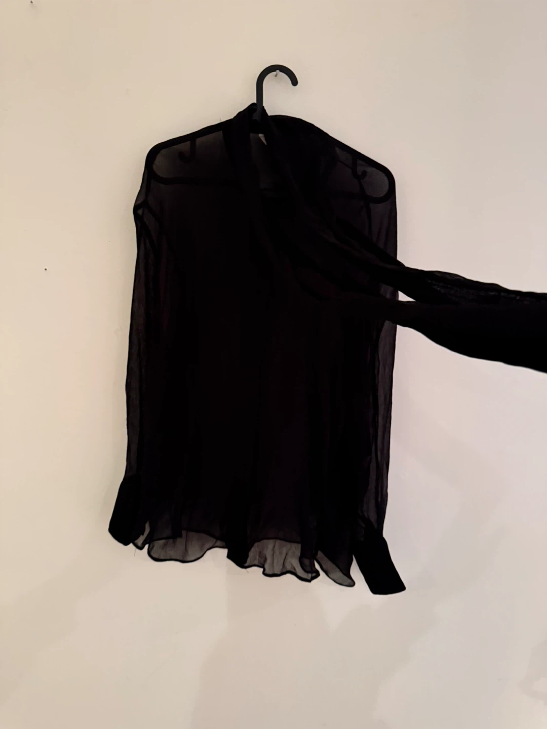 Zara Black Sheer Blouse - Size M - photo 3