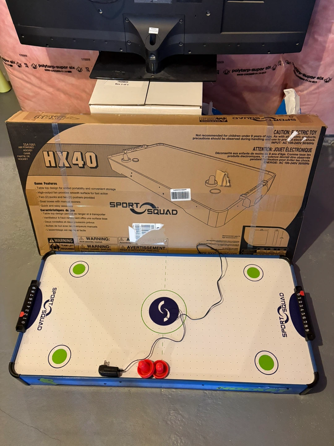 Sport Squad HX40 Tabletop Air Hockey Table