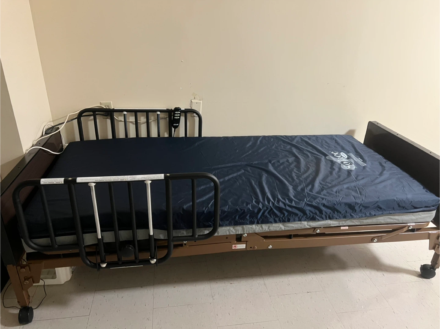 Solace Mattress on Drive Medical Bed Frame