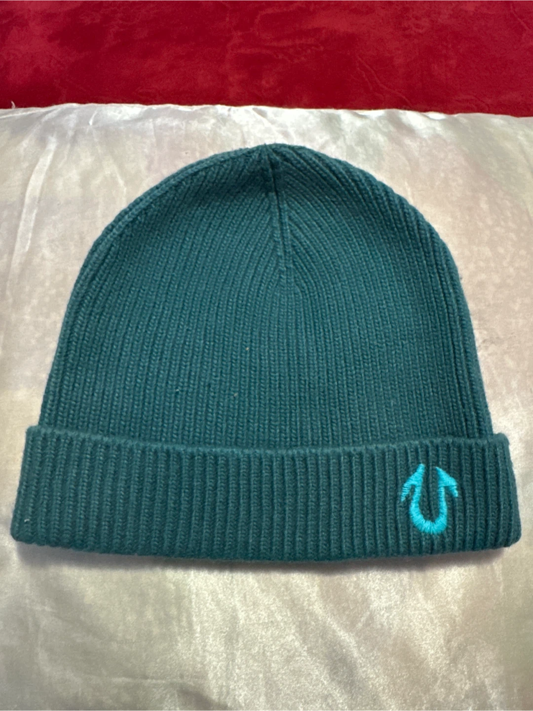 True Religion Teal Beanie