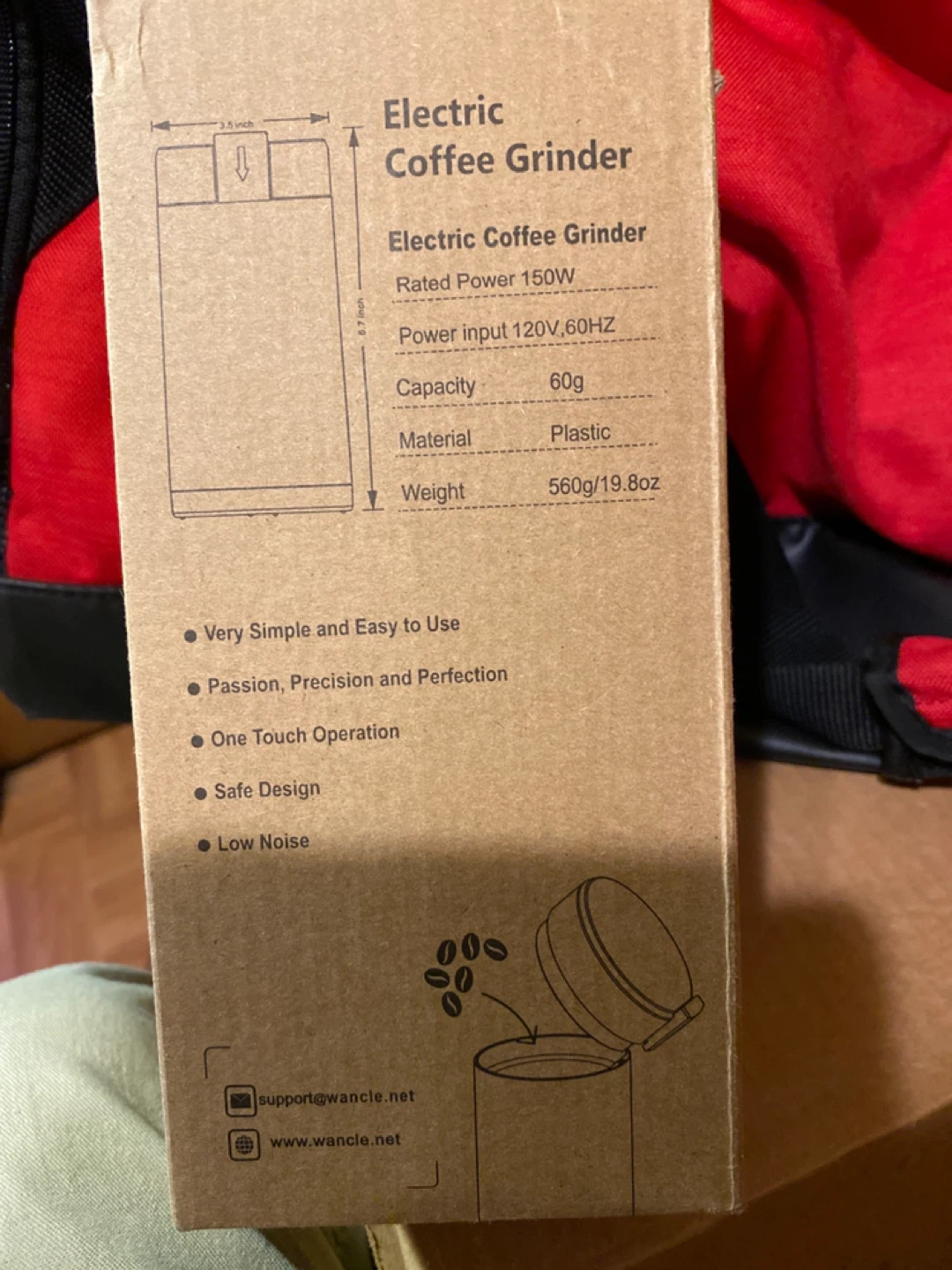 Wancle Electric Coffee Grinder - Like New! - photo 2