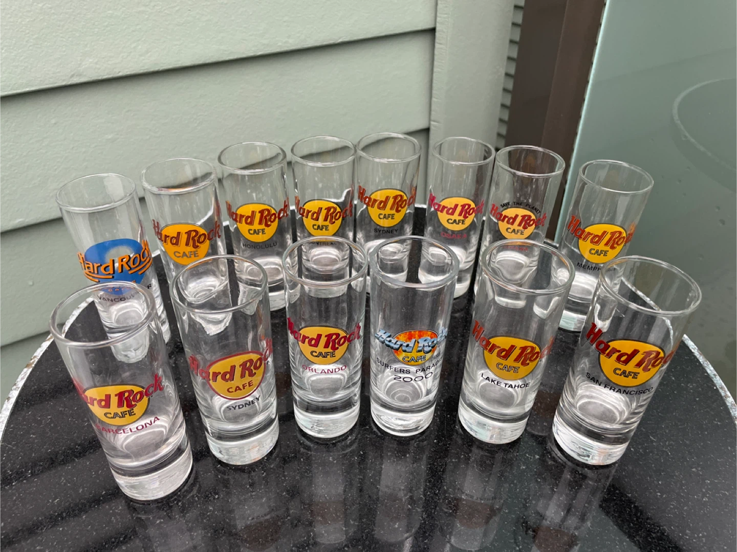 Hard Rock Cafe Shot Glasses Collection lot of 14