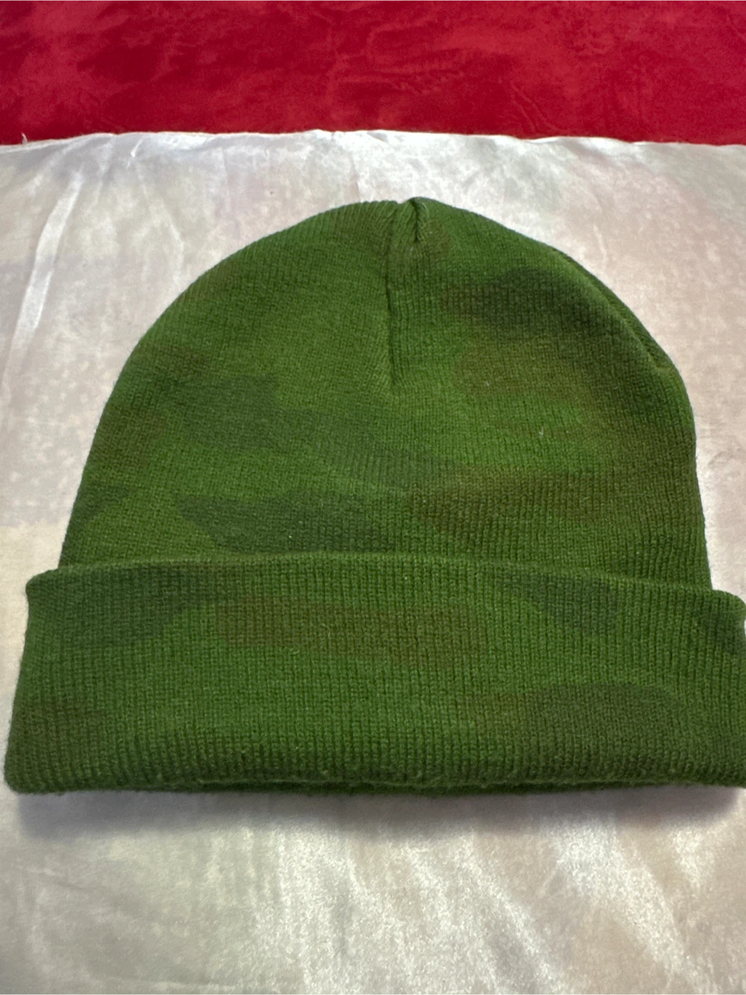 Green Knit Beanie Hat