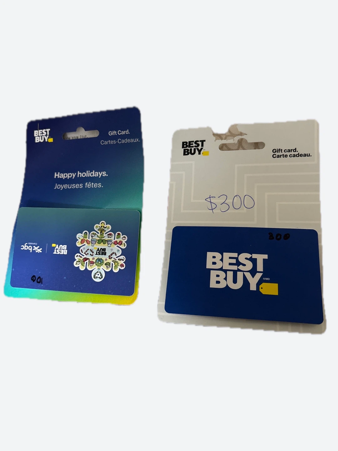 Best Buy $300 & $100  Gift-cards