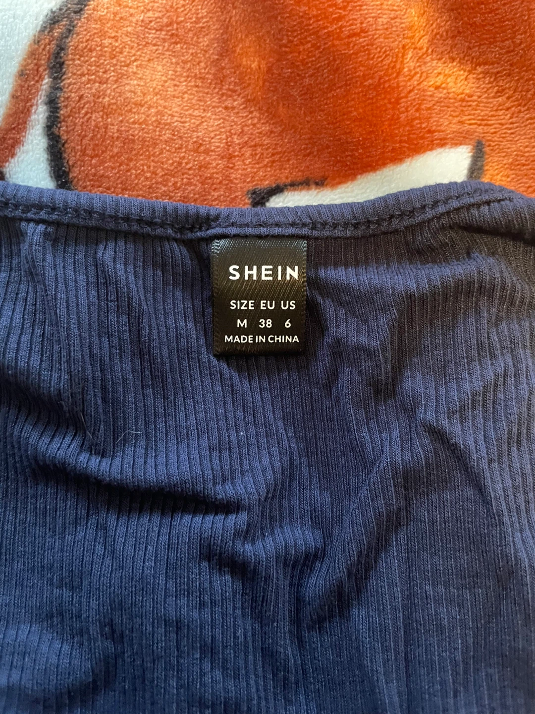 Shein Blue Ribbed Wrap Top - Size M - photo 5