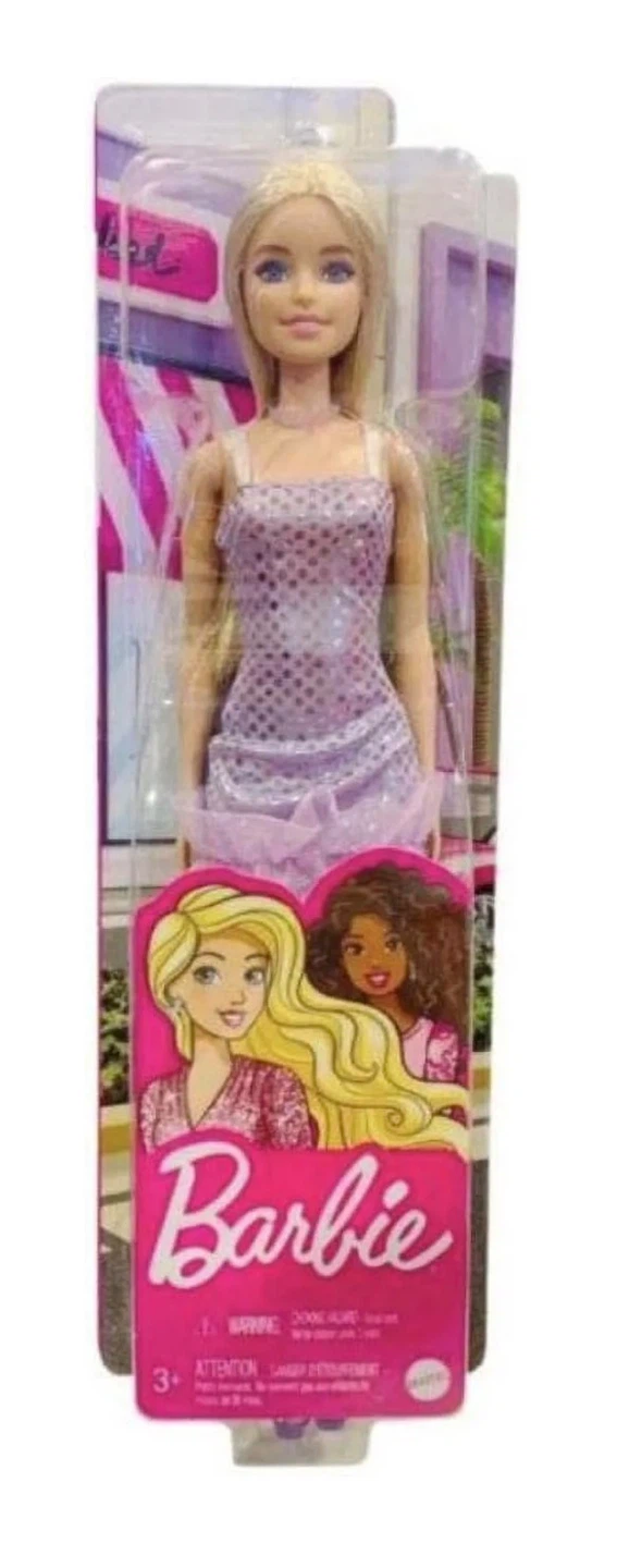 New Barbie Doll - Purple Sequin Dress